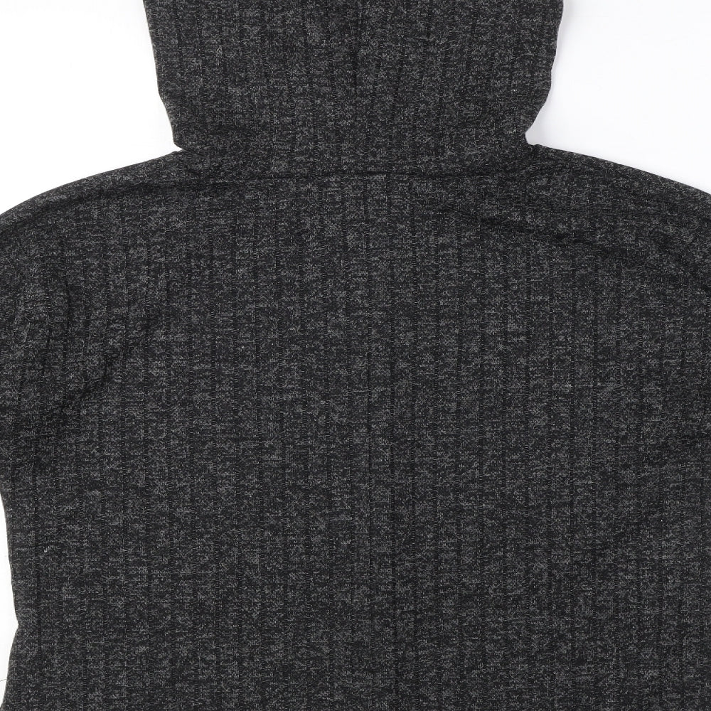 Brand and care label for I SAW IT FIRST women’s grey polyester pullover hoodie, size UK 10, pullover