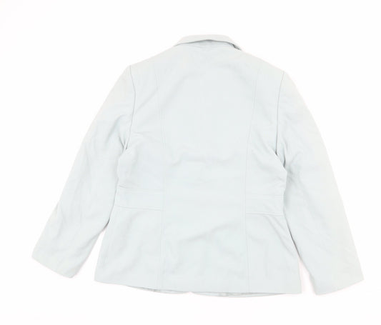 NEXT Womens Blue Polyester Jacket Blazer Size 14