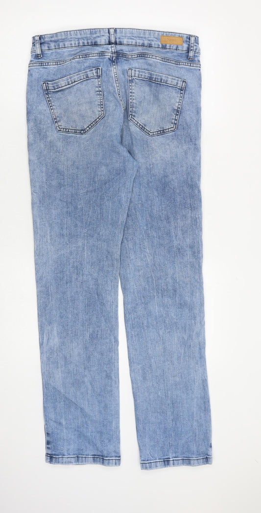 Saint Tropez Clothing Mens Blue Cotton Straight Jeans Size 31 in L32 in Regular Zip