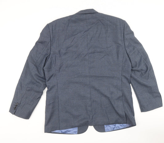 Skopes Mens Blue Polyester Jacket Suit Jacket Size 42 Regular