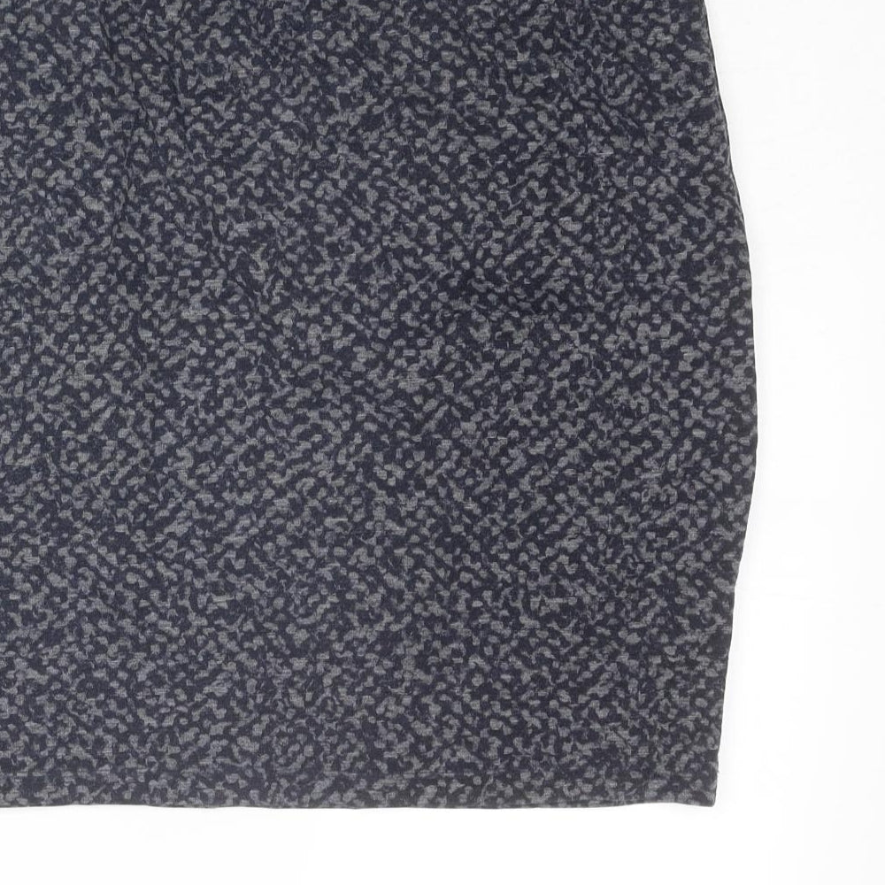 Max Studio Womens Blue Geometric Viscose Bandage Skirt Size L