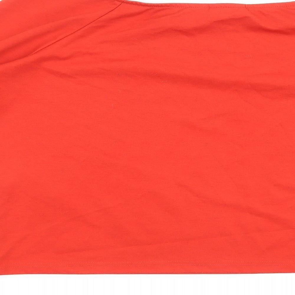 VERO MONDA Womens Red Polyester Basic Blouse Size XL Boat Neck