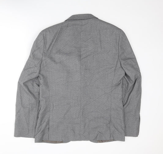 NEXT Mens Grey Polyester Jacket Suit Jacket Size 42 Regular
