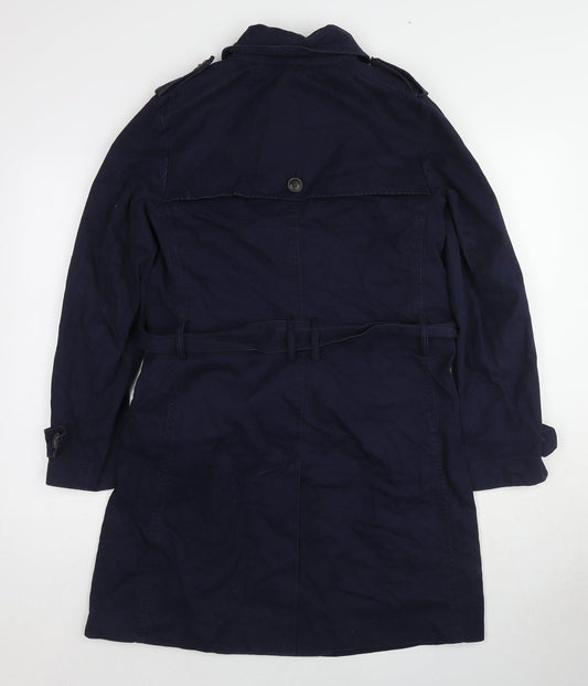 Gap Womens Blue Pea Coat Coat Size S Button