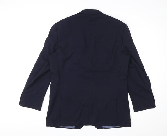 Marks and Spencer Mens Blue Wool Jacket Suit Jacket Size 42 Regular
