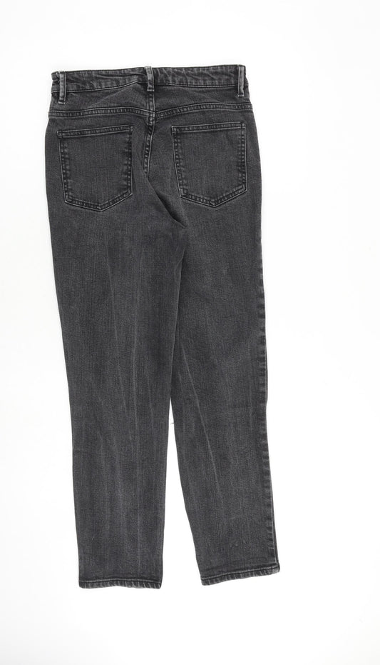 ASOS Womens Grey Cotton Tapered Jeans Size 10 L27 in Regular Zip