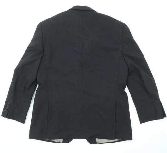 Marks and Spencer Mens Black Wool Jacket Suit Jacket Size 42 Regular
