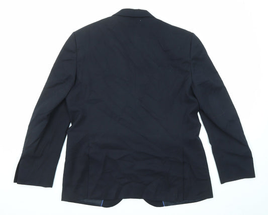 Marks and Spencer Mens Blue Polyester Jacket Suit Jacket Size 42 Regular