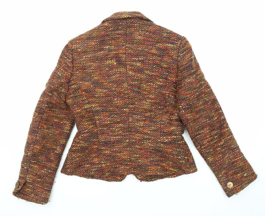 Kaliko Womens Multicoloured Geometric Jacket Blazer Size 8 Button