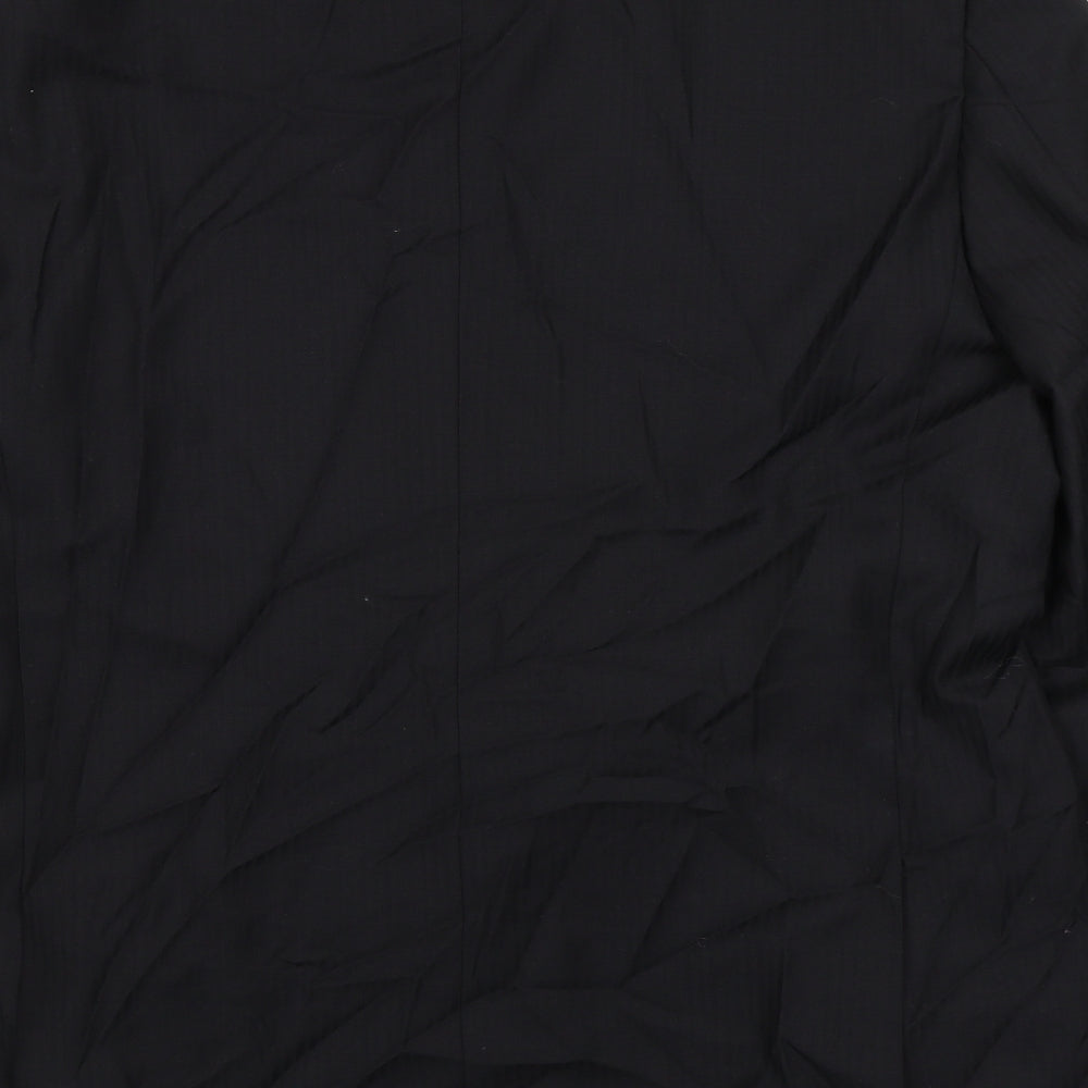 Reine Schurwolle Mens Black Wool Jacket Suit Jacket Size 44 Regular