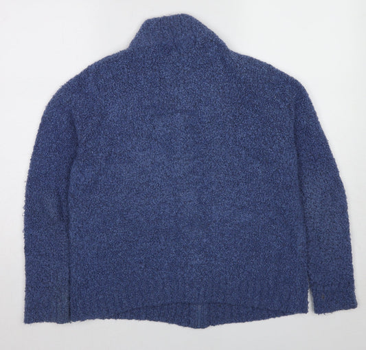 EWM Womens Blue Acrylic Full Zip Sweatshirt Size 14 Zip - Size 14-16