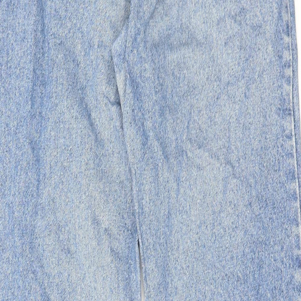 Brand and care label for Falmer Heritage women’s blue cotton straight jeans, size UK 26, in, 30-inch leg regular zip