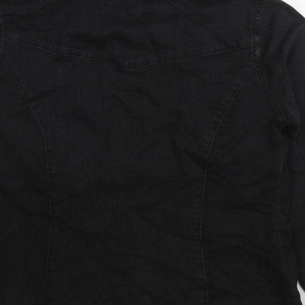 ASOS Womens Black Jacket Size 12 Snap