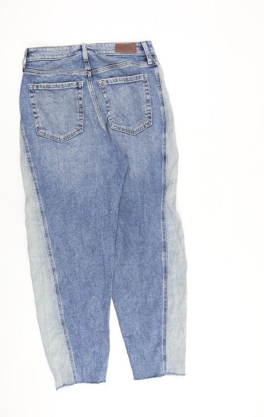 Hollister Womens Blue Cotton Tapered Jeans Size 28 in L26 in Regular Zip - Raw Hem