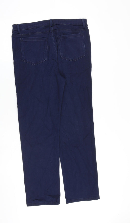 Roma Womens Blue Cotton Straight Jeans Size 32 in L29 in Regular Zip