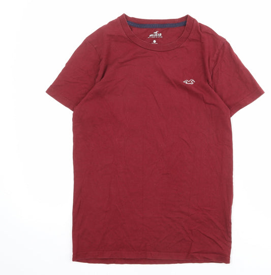 Hollister Mens Red Cotton T-Shirt Size XS Crew Neck - Size 2XS