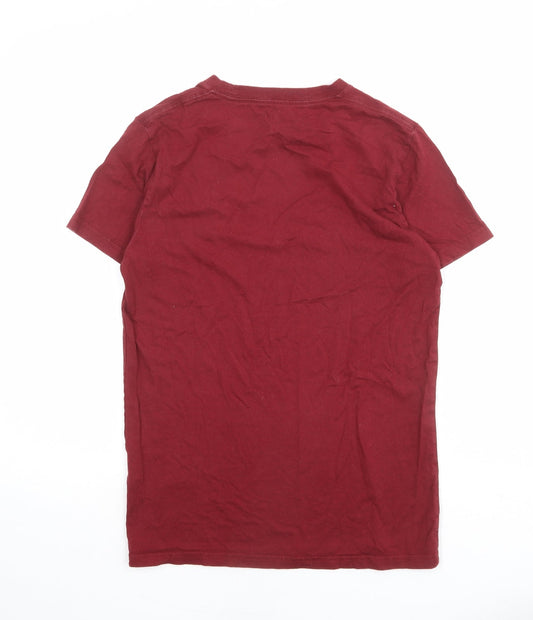 Hollister Mens Red Cotton T-Shirt Size XS Crew Neck - Size 2XS