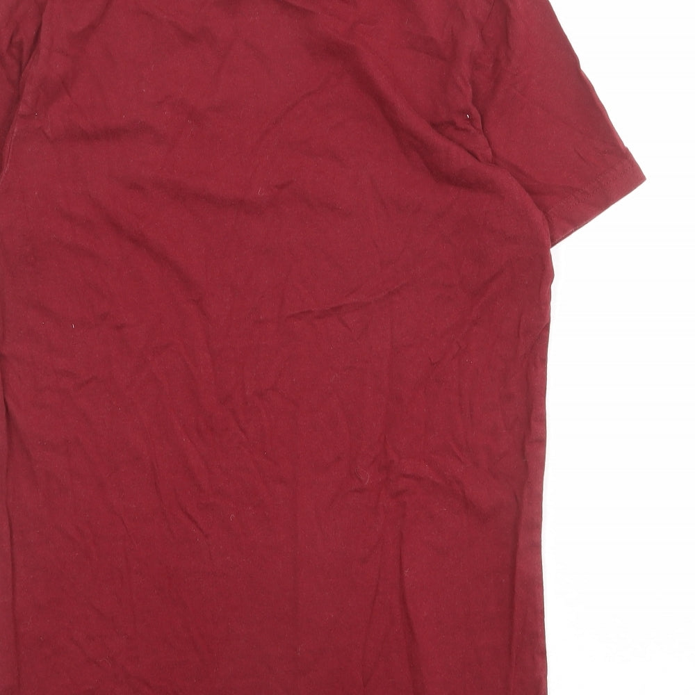 Hollister Mens Red Cotton T-Shirt Size XS Crew Neck - Size 2XS