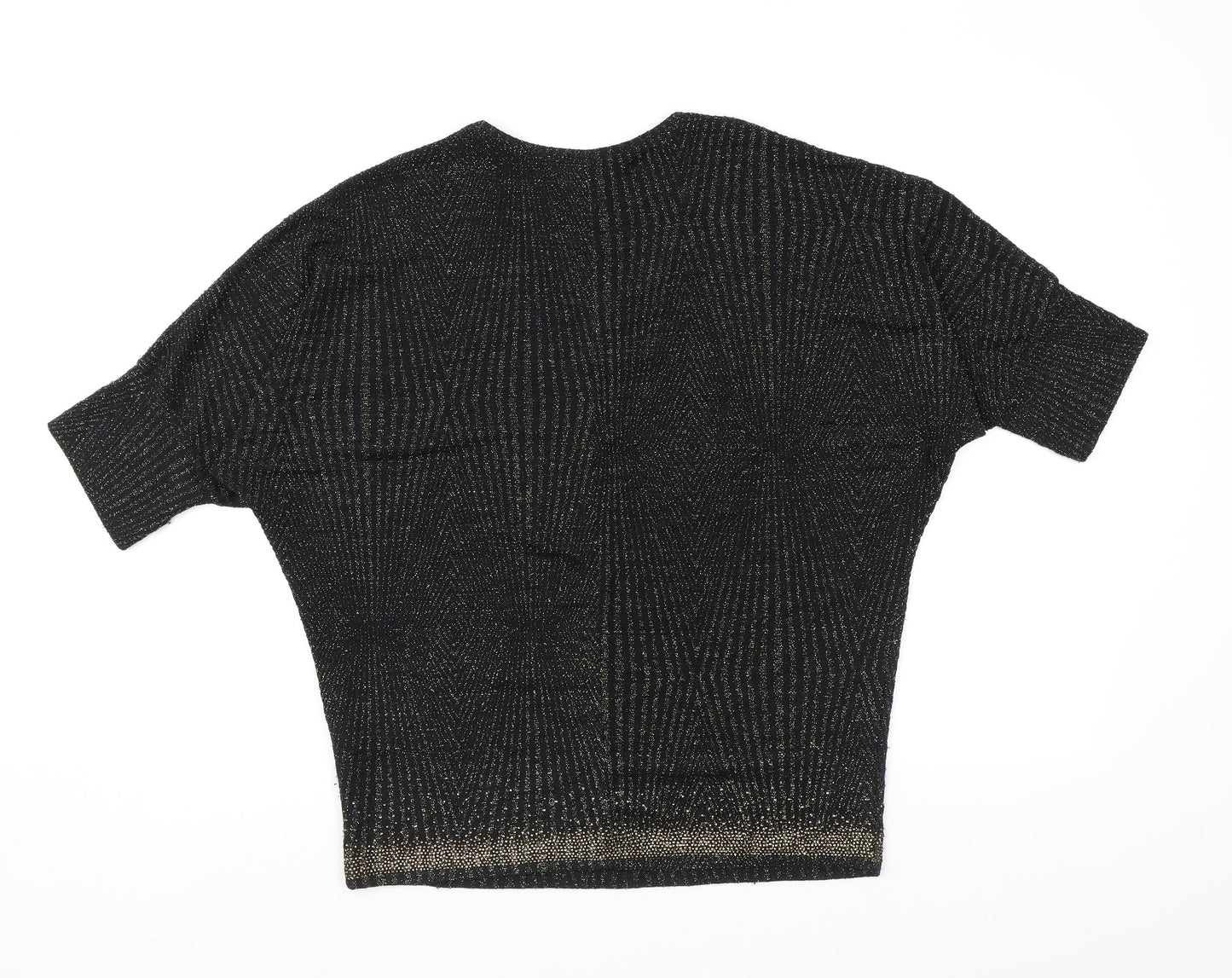 Klass Womens Black Polyamide Basic Blouse Size S V-Neck
