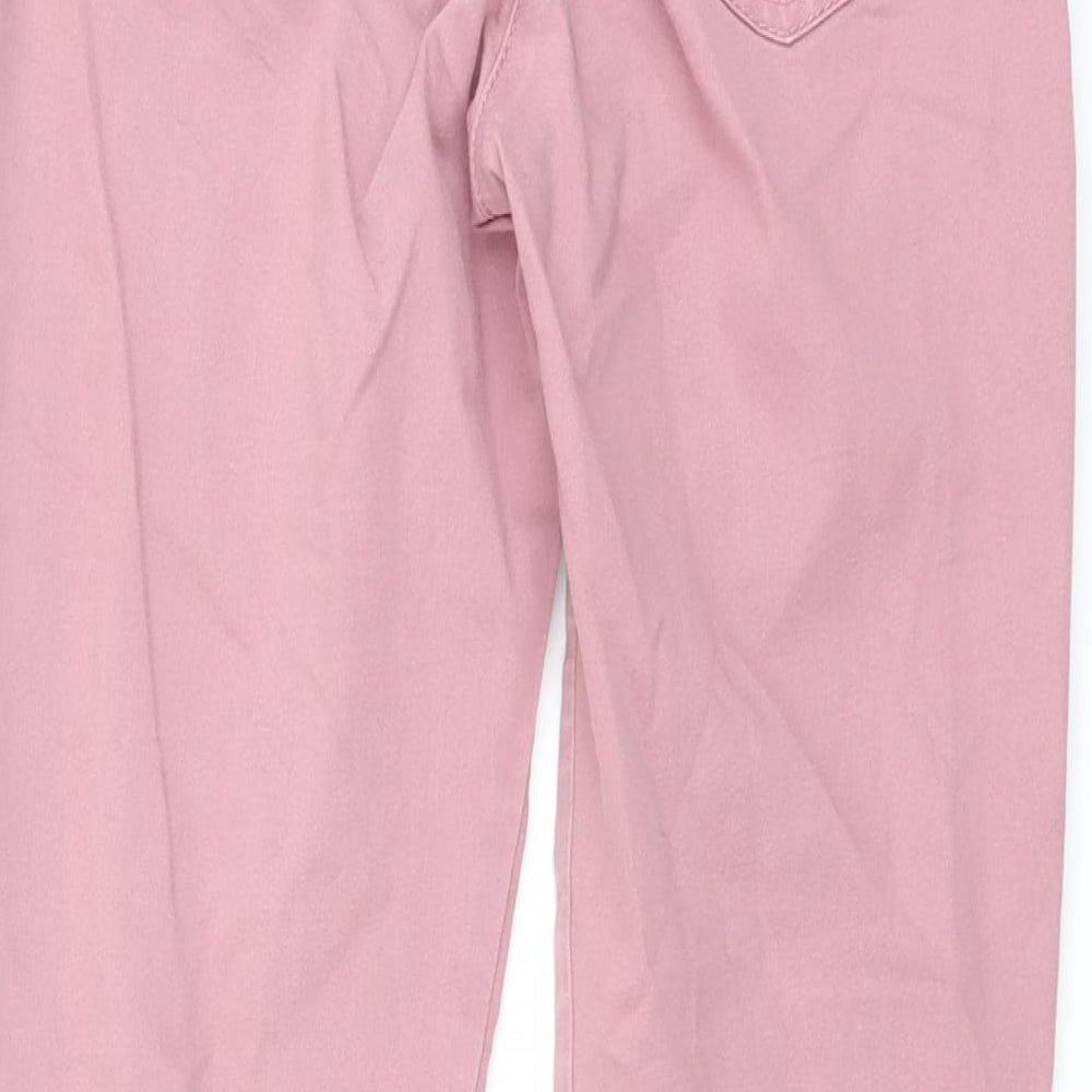 Raphaela Womens Pink Cotton Straight Jeans Size 12 L29 in Slim