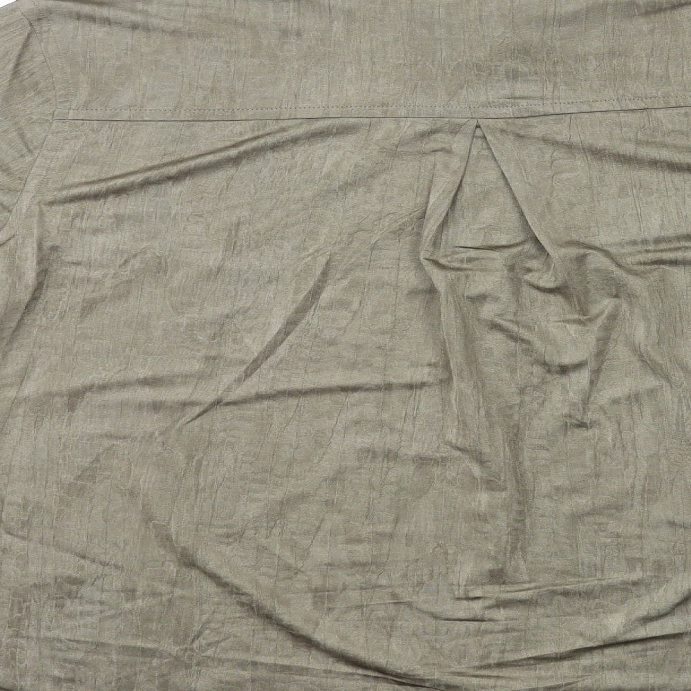 NEXT Womens Brown Polyester Basic Button-Up Size 18 Collared