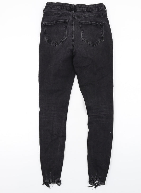 Denim & Co. Womens Black Cotton Skinny Jeans Size 10 L27 in Regular Zip