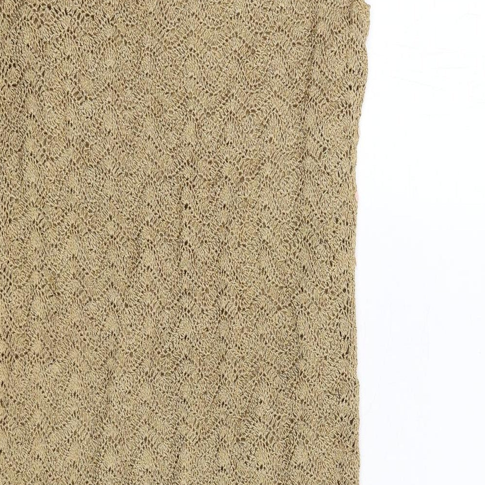 Brand and care label for Principles women’s beige viscose a-line, size L, round neck pullover