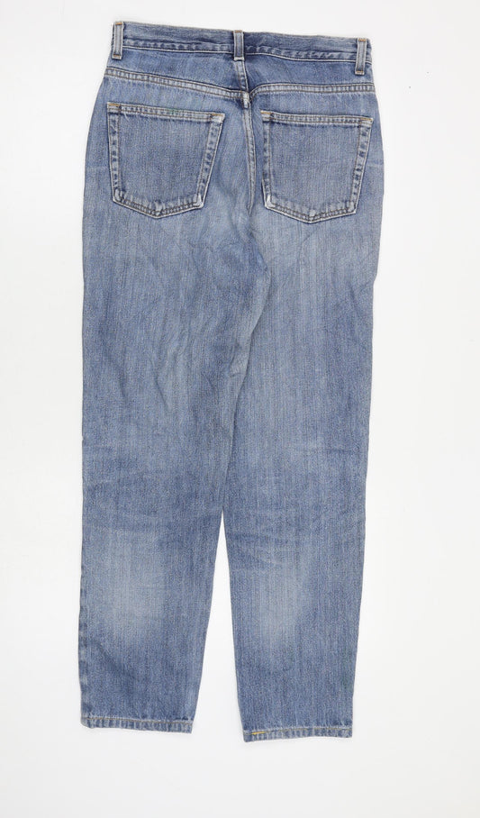 Gap Womens Blue Cotton Straight Jeans Size 6 L28 in Regular Zip