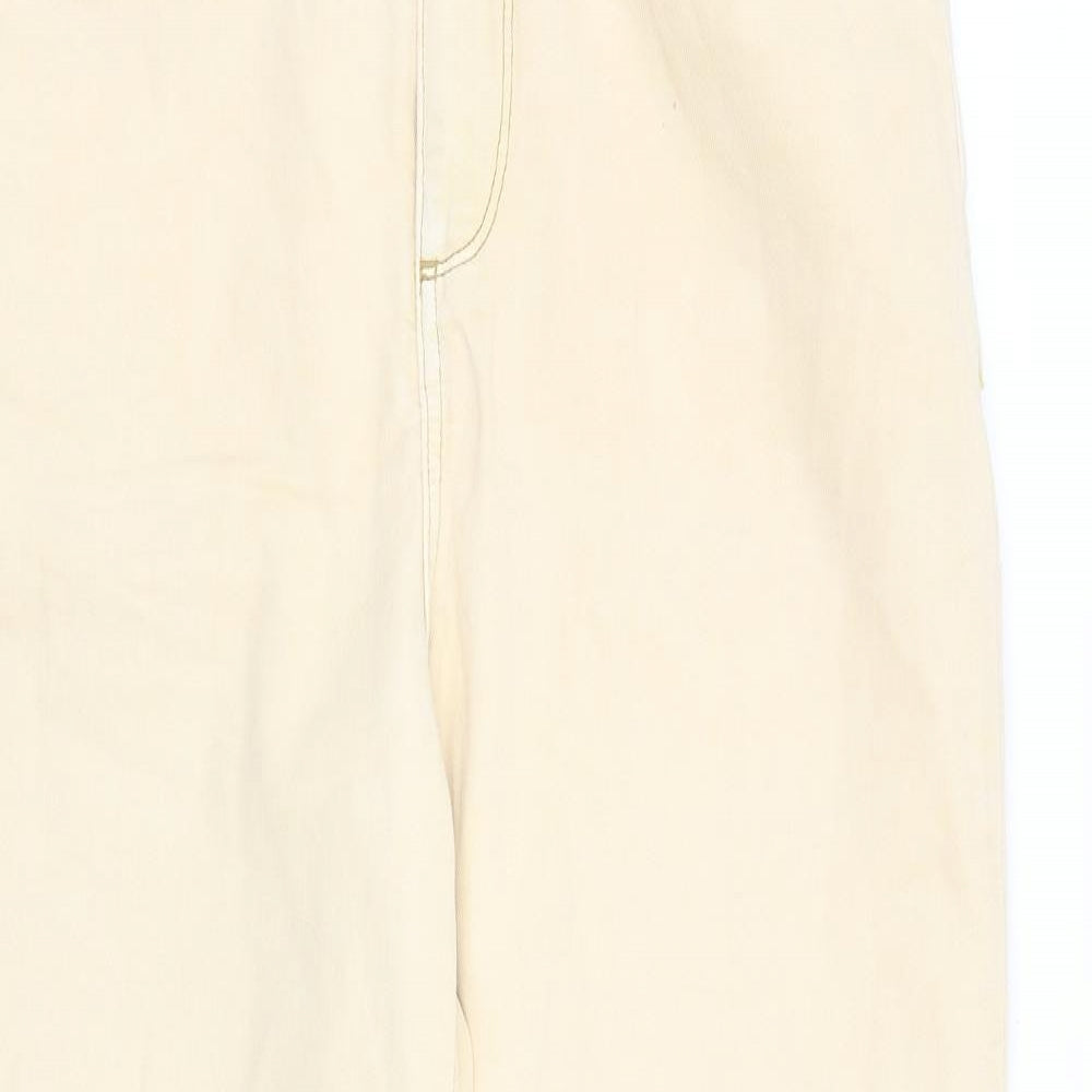 Reclaimed Vintage Womens Beige Cotton Mom Jeans Size 32 in L29 in Regular Zip