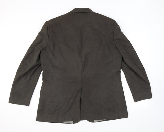 Brook Taverner Mens Grey Polyester Jacket Suit Jacket Size 44 Regular