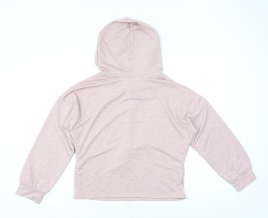 Tresics Womens Pink 100% Polyester Pullover Hoodie Size M Pullover