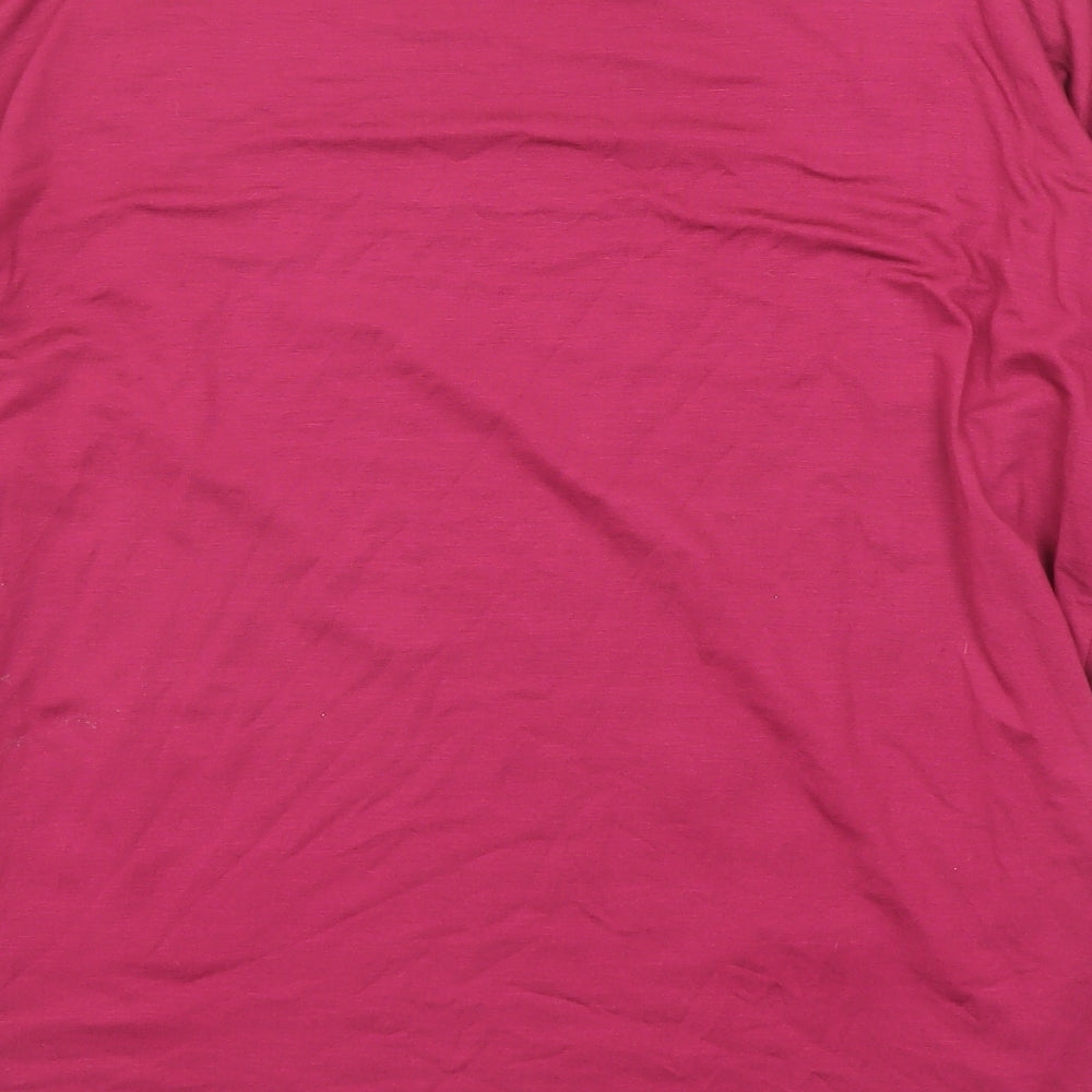 Khost Womens Purple Viscose Basic T-Shirt Size 8 Round Neck - Star Detail