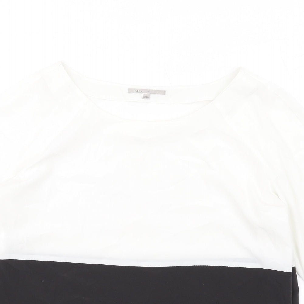 Gap Womens Grey Polyester Basic T-Shirt Size M Round Neck