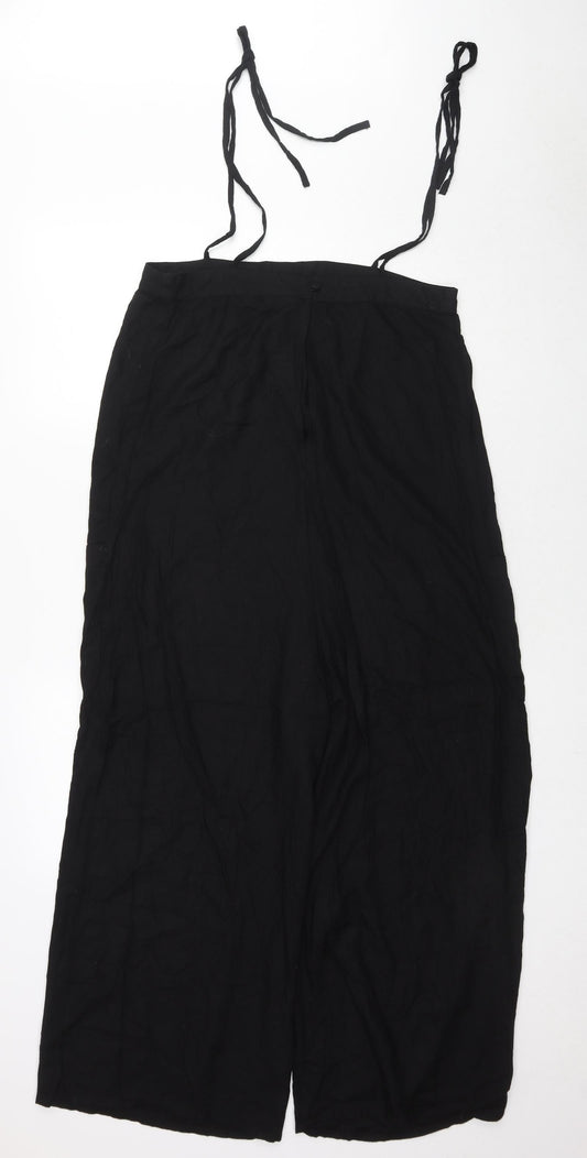 ASOS Womens Black Viscose Jumpsuit One-Piece Size 8 L21 in Button