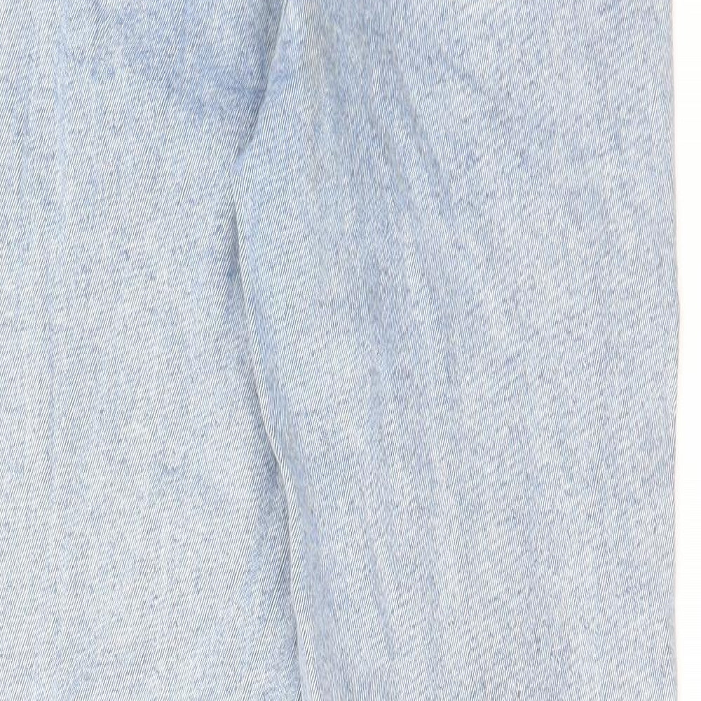 Stradivarius Womens Blue Cotton Tapered Jeans Size 10 L27 in Regular Zip