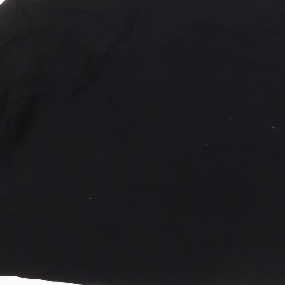 Divided by H&M Womens Black Viscose Basic Button-Up Size 8 Collared