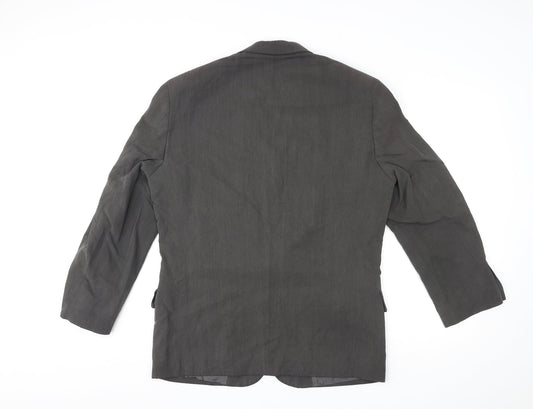 St Michael Mens Grey Linen Jacket Suit Jacket Size 38 Regular