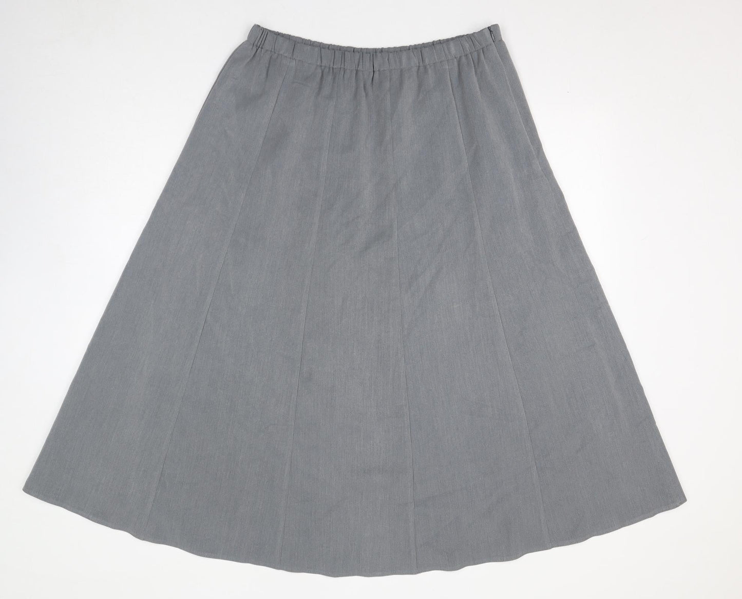 Cotswold Collections Womens Grey Polyester Swing Skirt Size 18 Zip
