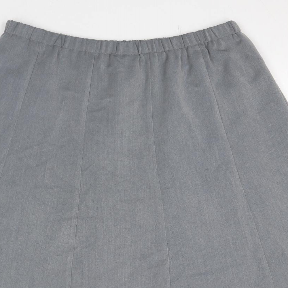 Cotswold Collections Womens Grey Polyester Swing Skirt Size 18 Zip
