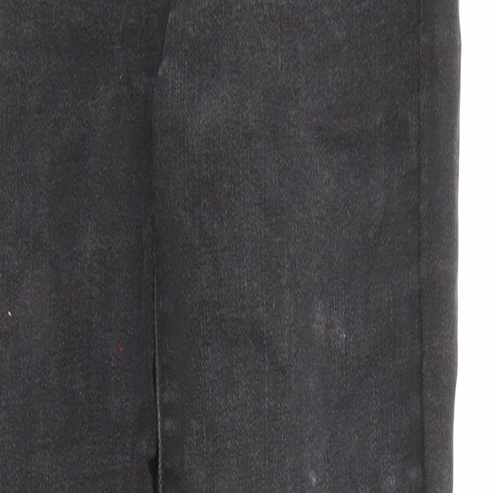 Gap Womens Black Cotton Skinny Jeans Size 25 in L27 in Regular Zip - Raw Hems