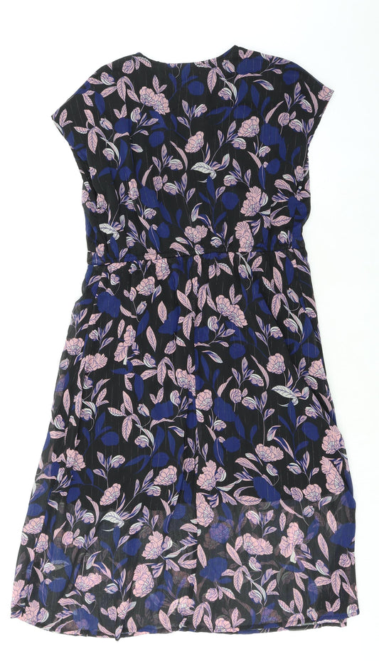 AKOZ Womens Multicoloured Floral Polyester A-Line Size L V-Neck Pullover