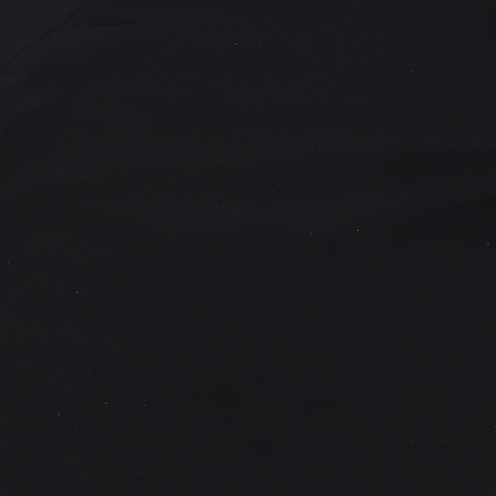 Stradivarius Womens Black Polyester Basic Blouse Size S Round Neck