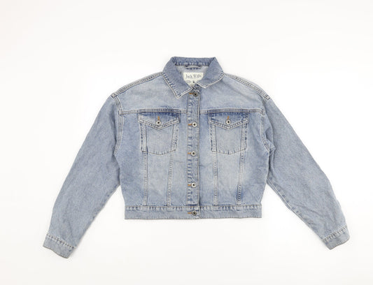 Womens UK Size 6 Jack Wills Blue Cotton Jacket