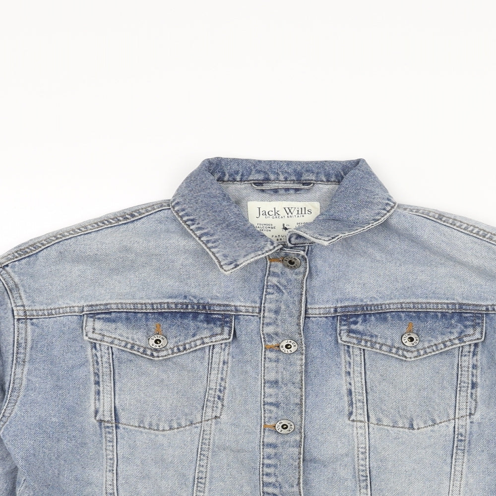 Jack Wills Womens Blue Jacket Size 6 Button
