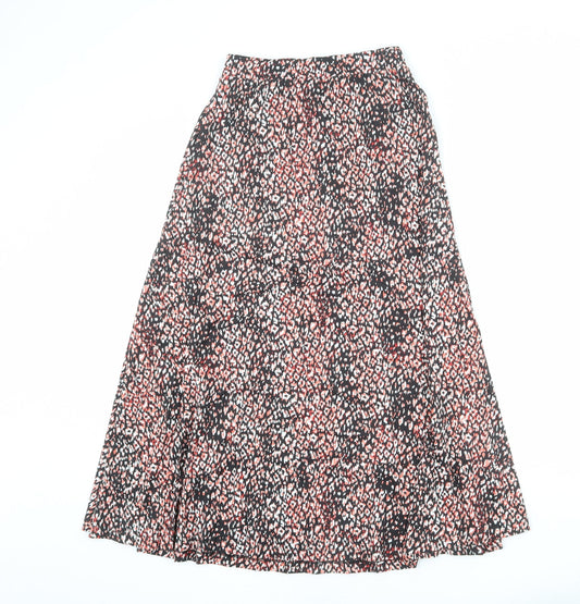 Marks and Spencer Womens Multicoloured Animal Print Polyester A-Line Skirt Size 6 - Leopard pattern