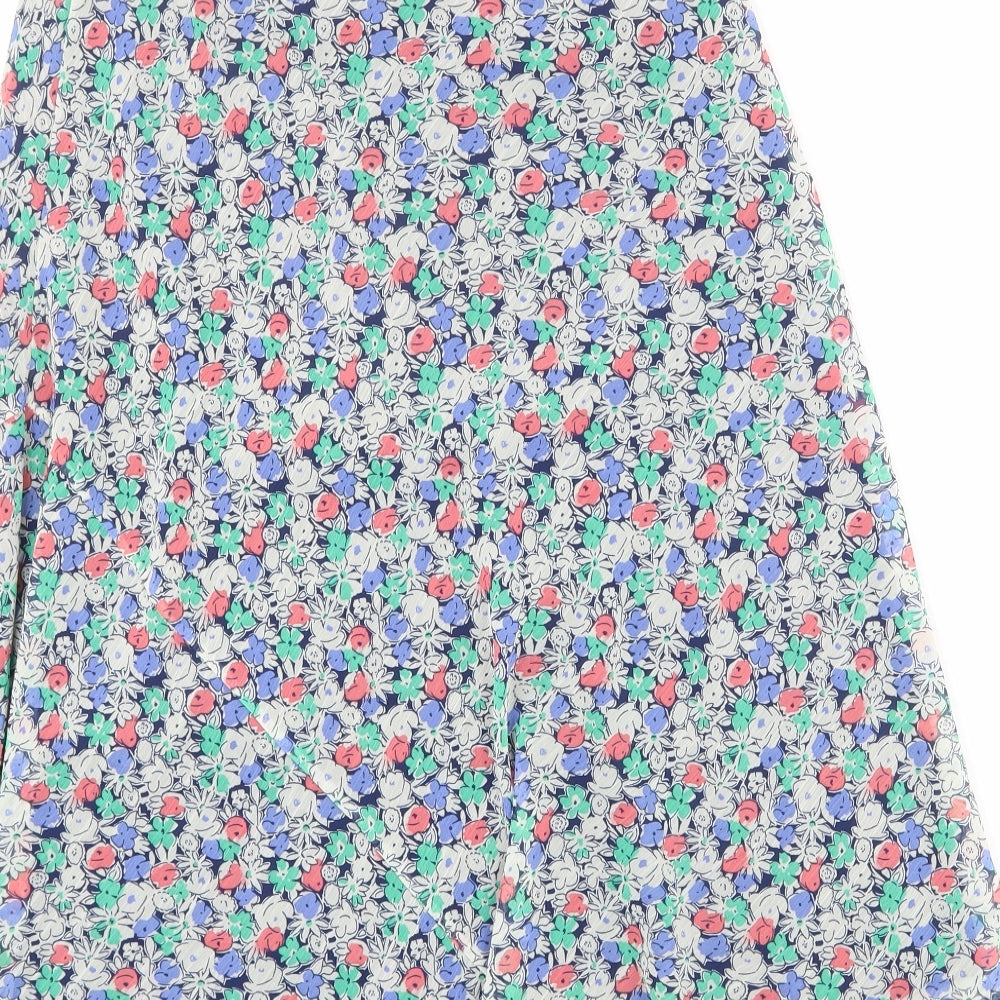 EWM Womens Multicoloured Floral Polyester A-Line Skirt Size 10