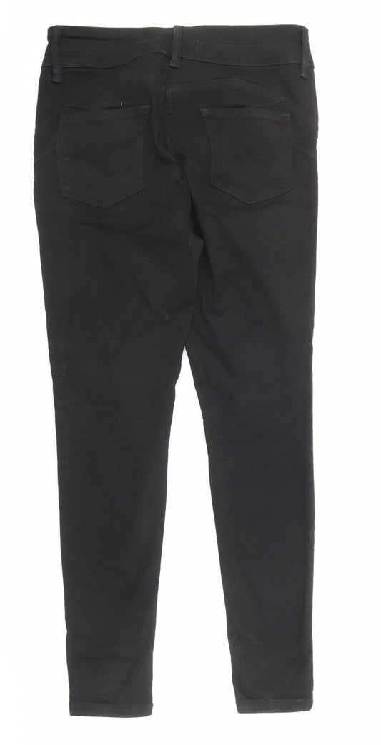 NEXT Womens Black Cotton Skinny Jeans Size 30 in L29 in Slim Zip