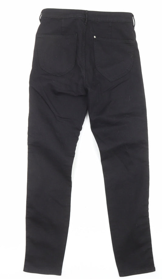 H&M Womens Black Cotton Straight Jeans Size 27 in L28 in Regular Zip