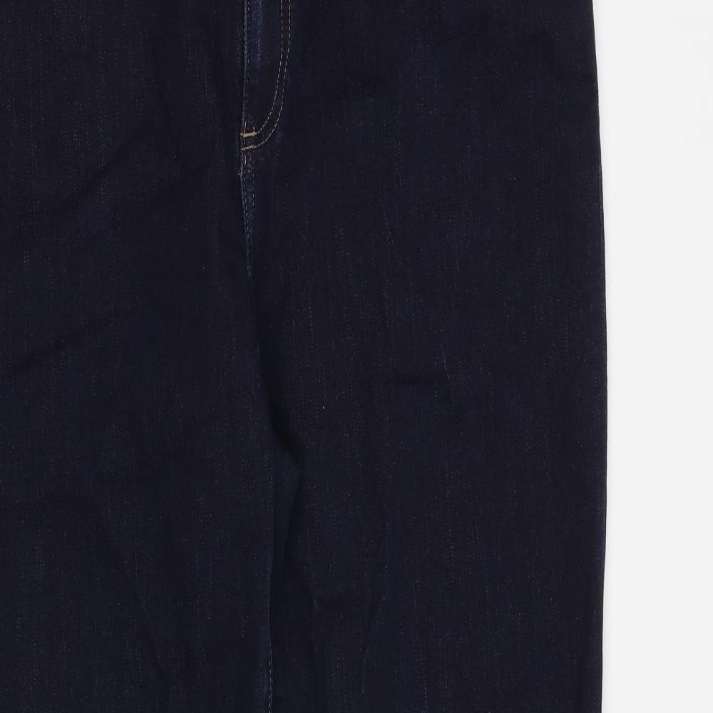 Gap Womens Blue Cotton Straight Jeans Size 35 in L32 in Regular Zip