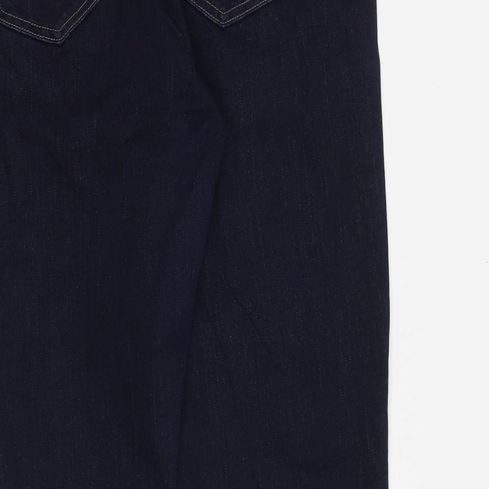 Gap Womens Blue Cotton Straight Jeans Size 35 in L32 in Regular Zip